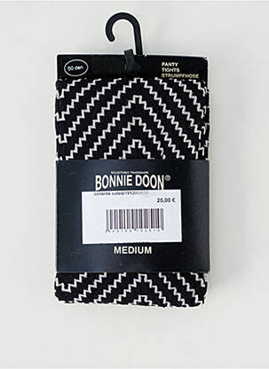 Collants imprimé fantaisie noir BONNIE DOON femme