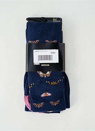 Collants imprimé fantaisie bleu BONNIE DOON femme