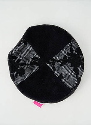 Bonnet forme béret noir LES FEES TRALALA femme