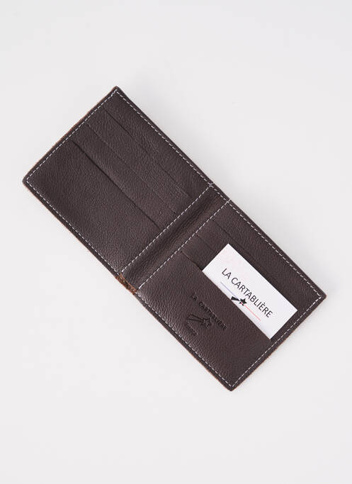 Porte-carte coutures renforcées marron LA CARTABLIÈRE homme