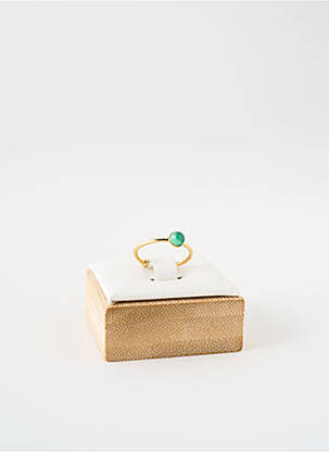 Bague ornement pierre vert NILAI femme
