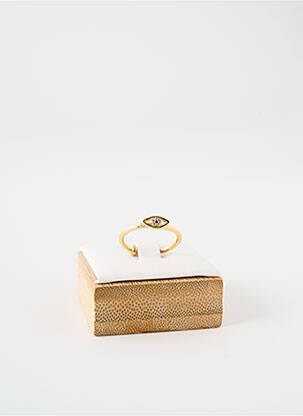 Bague ornement oxyde de zirconium or NILAI femme