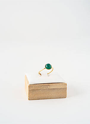 Bague ornement pierre vert NILAI femme