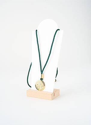 Collier matériaux métal vert NILAI femme