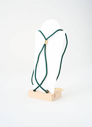 Collier matériaux métal vert NILAI femme