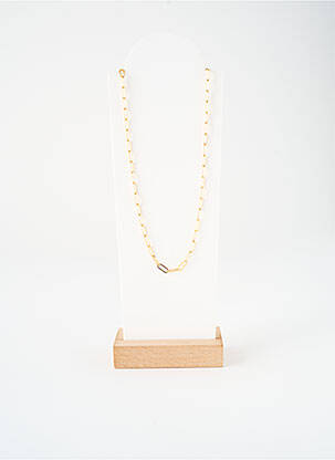 Collier ornement pierre rose NILAI femme