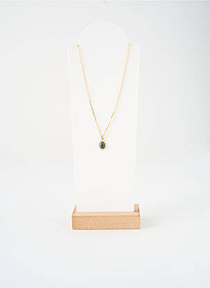 Collier ornement pierre vert NILAI femme