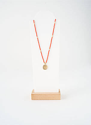 Collier ornement pierre rouge NILAI femme