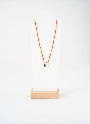Collier ornement pierre rouge NILAI femme