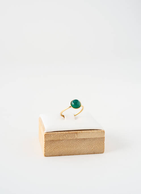 Bague ornement pierre vert NILAI femme