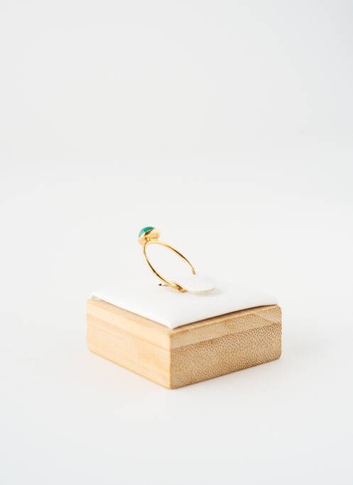 Bague ornement pierre vert NILAI femme