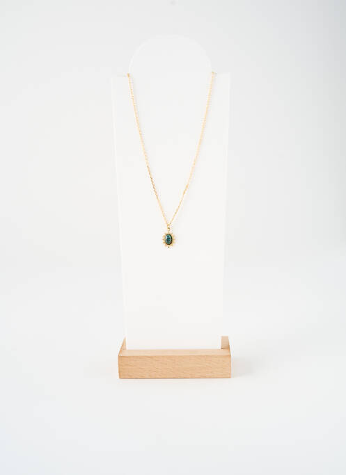 Collier ornement pierre vert NILAI femme