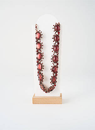 Collier ornement oxyde de zirconium rouge KONPLOTT femme