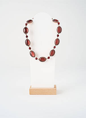Collier ornement oxyde de zirconium rouge KONPLOTT femme