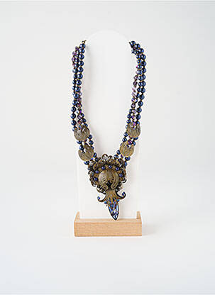 Collier ornement oxyde de zirconium bleu KONPLOTT femme