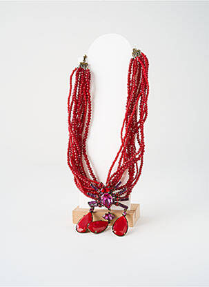 Collier ornement perles rouge KONPLOTT femme