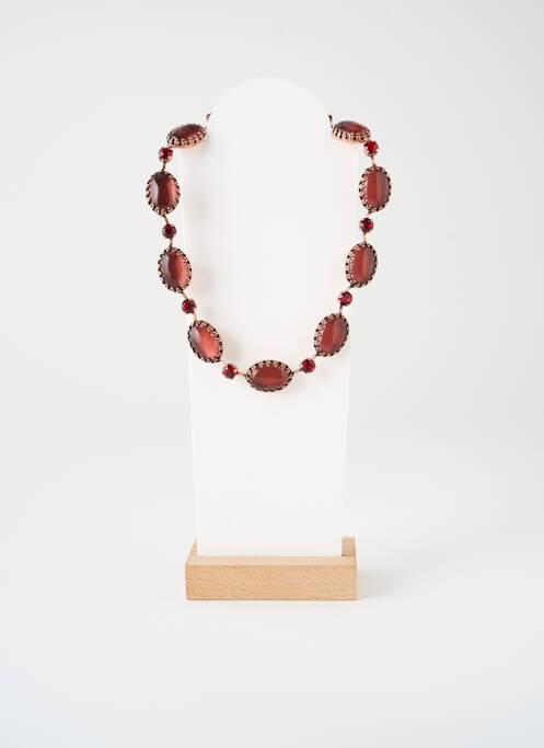 Collier ornement oxyde de zirconium rouge KONPLOTT femme