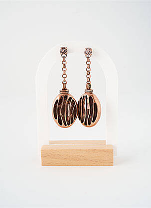 Boucles d’oreilles matériaux métal rose KONPLOTT femme