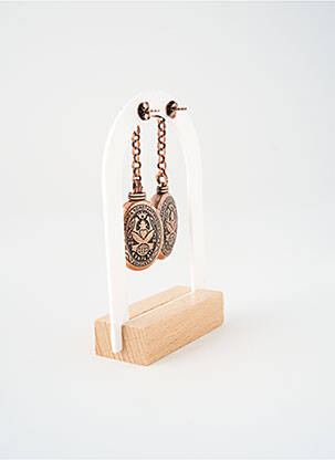 Boucles d’oreilles matériaux métal rose KONPLOTT femme