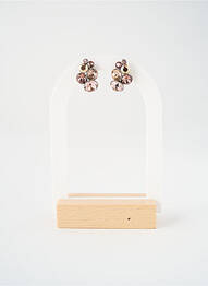 Boucles d’oreilles ornement oxyde de zirconium rose KONPLOTT femme