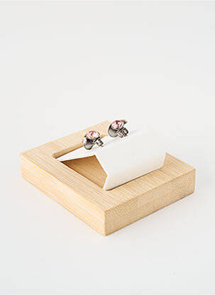 Boucles d’oreilles ornement oxyde de zirconium rose KONPLOTT femme