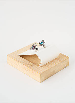 Boucles d’oreilles ornement oxyde de zirconium bleu KONPLOTT femme