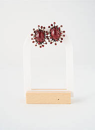 Boucles d’oreilles ornement oxyde de zirconium rouge KONPLOTT femme