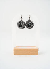 Boucles d’oreilles ornement oxyde de zirconium noir KONPLOTT femme