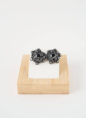 Boucles d’oreilles noir KONPLOTT femme