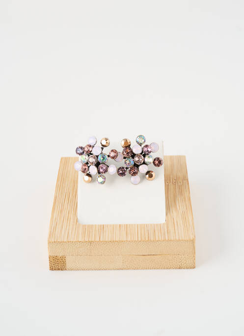 Boucles d’oreilles rose KONPLOTT pour femme