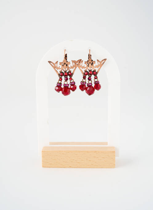 Boucles d’oreilles rouge KONPLOTT pour femme