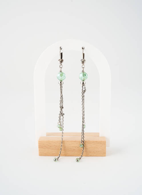 Boucles d’oreilles vert KONPLOTT pour femme