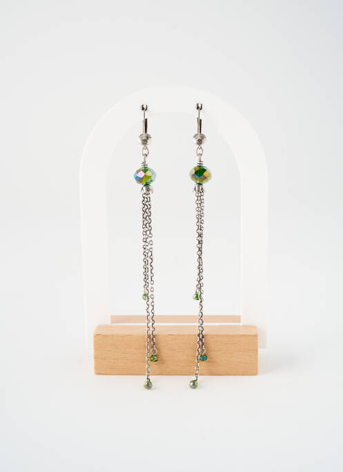 Boucles d’oreilles vert KONPLOTT pour femme