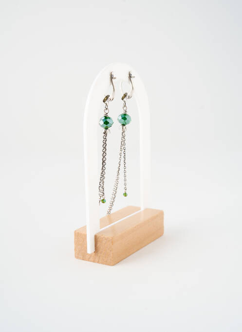 Boucles d’oreilles vert KONPLOTT pour femme