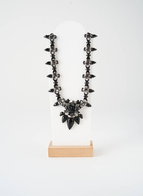 Collier matériaux métal noir KONPLOTT femme