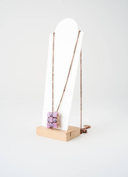 Collier ornement oxyde de zirconium violet KONPLOTT femme