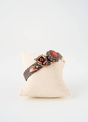 Bracelet fermeture fermoir clips rose KONPLOTT femme