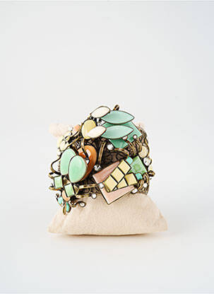 Bracelet manchette matériaux métal vert KONPLOTT femme