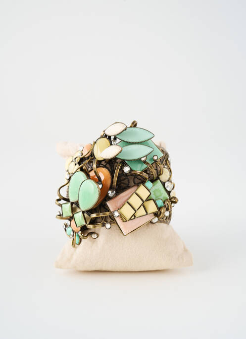 Bracelet manchette matériaux métal vert KONPLOTT femme