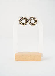 Boucles d’oreilles ornement oxyde de zirconium marron KONPLOTT femme
