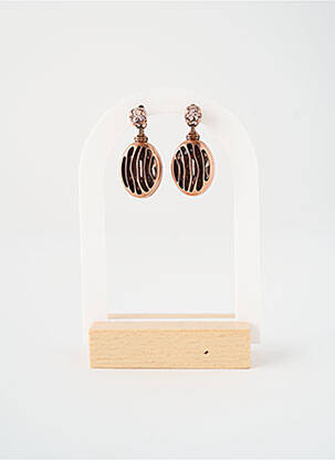 Boucles d’oreilles ornement oxyde de zirconium rose KONPLOTT femme