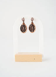 Boucles d’oreilles ornement oxyde de zirconium rose KONPLOTT femme