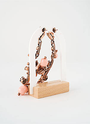 Boucles d’oreilles ornement oxyde de zirconium rose KONPLOTT femme