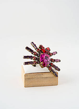 Bague ornement oxyde de zirconium rouge KONPLOTT femme