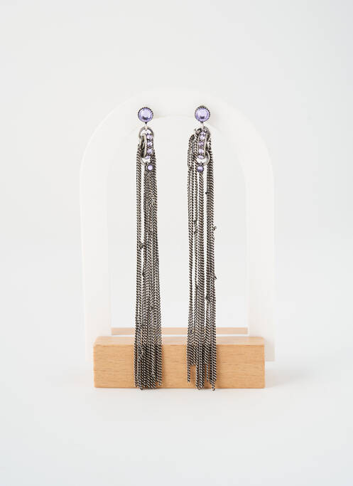Boucles d’oreilles ornement oxyde de zirconium argent KONPLOTT femme