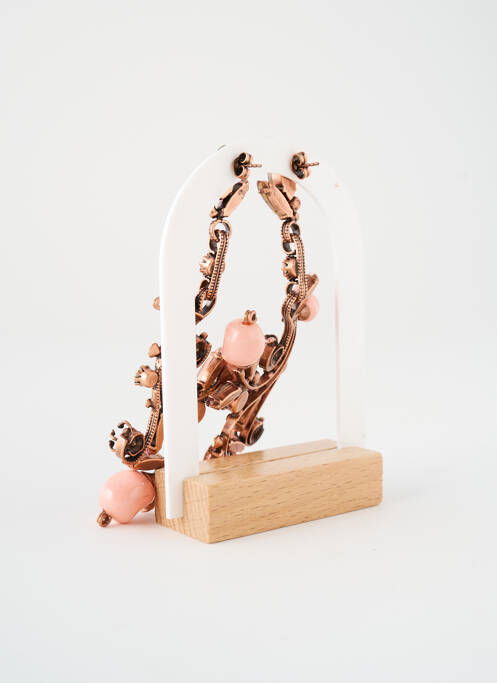 Boucles d’oreilles rose KONPLOTT pour femme