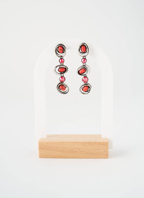 Boucles d’oreilles rouge KONPLOTT pour femme