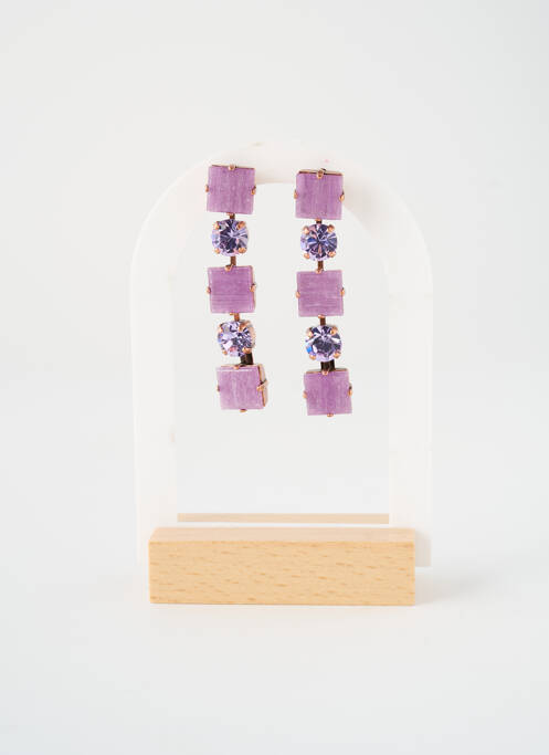 Boucles d’oreilles violet KONPLOTT pour femme