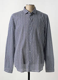 Chemise manches longues imprimé fantaisie bleu MANUEL RITZ homme