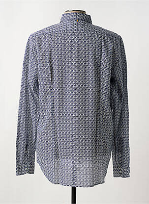 Chemise manches longues imprimé fantaisie bleu MANUEL RITZ homme
